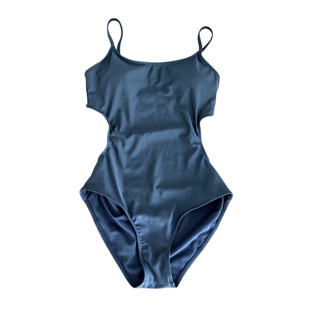 Commense Black Cut Out One Piece Swimsuit Monokini Size M NWT minimalist fashion